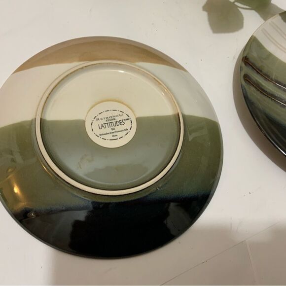 Set of 3 Retroneu Stone Lattitudes 1322 salad plates 7.5” G6 - Picture 4 of 7